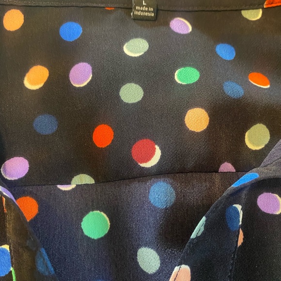 The Limited Ashton Polka Dot Knee Length Dress sz Large - Picture 5 of 6